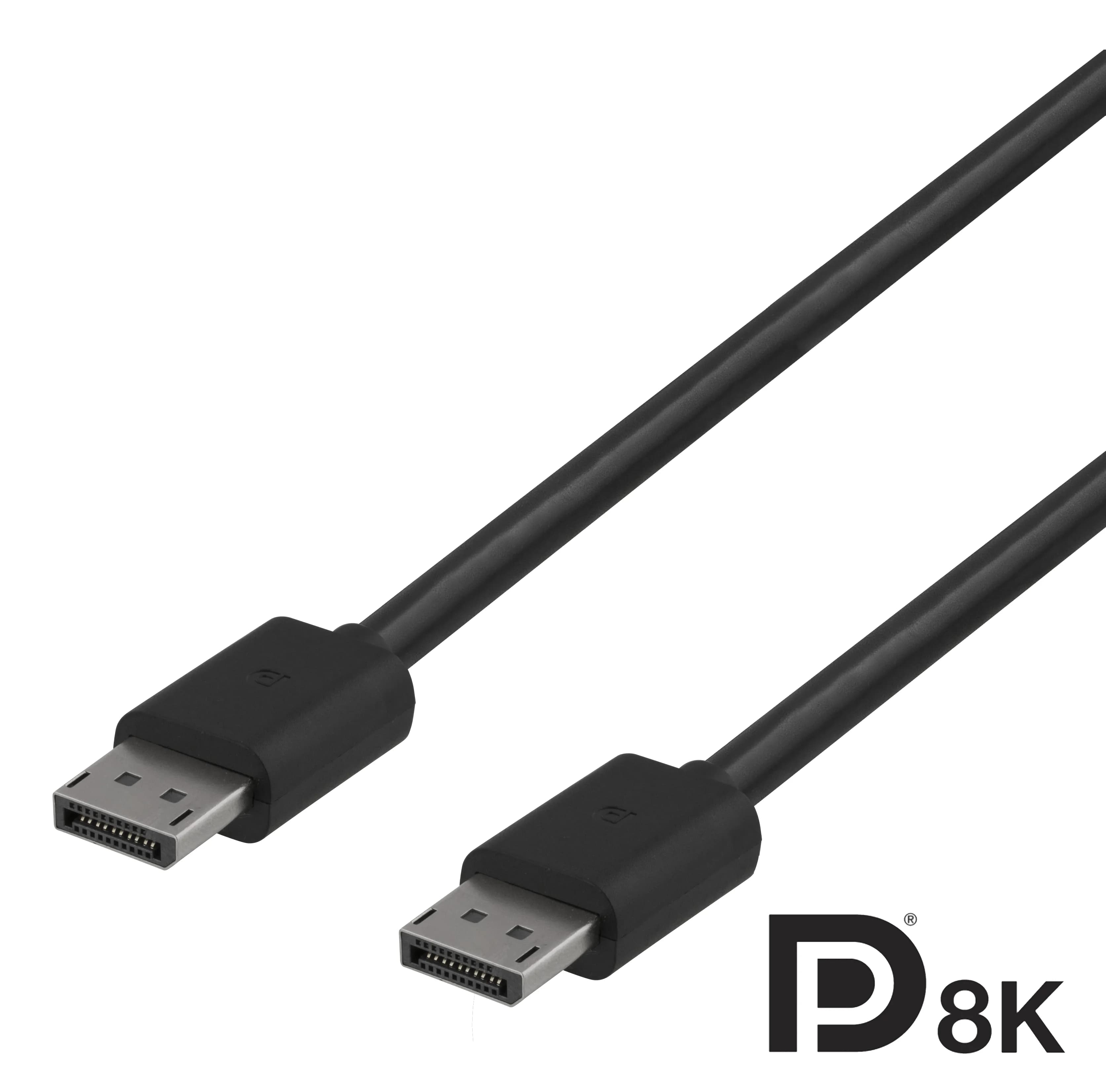 Deltaco DisplayPort 1.4 LSZH -kaapeli, jossa 8K, 1 m, musta