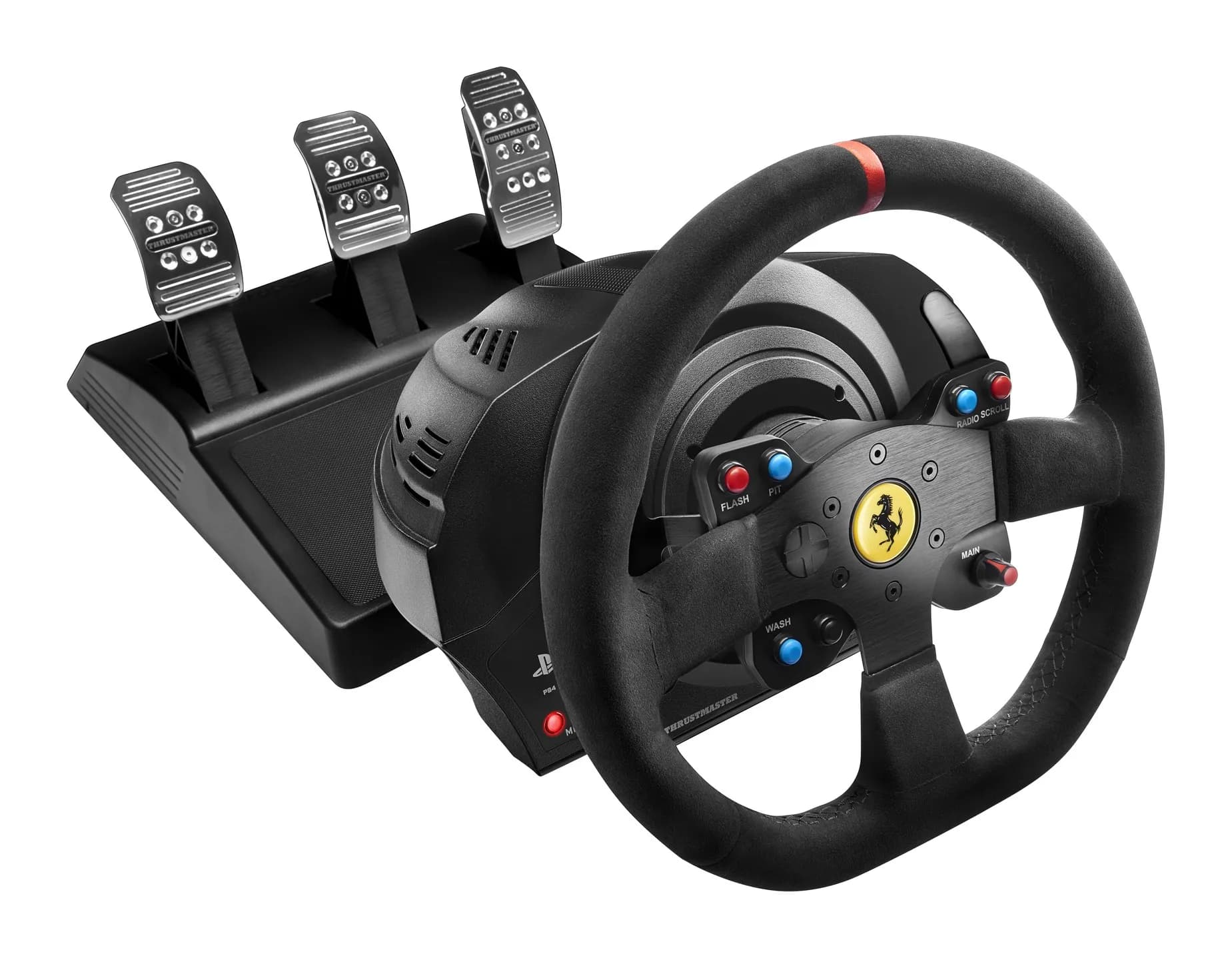 Thrustmaster T300 Ferrari Alcantara Edition -ohjauspyörä + polkimet, PS4 – Thrustmaster
