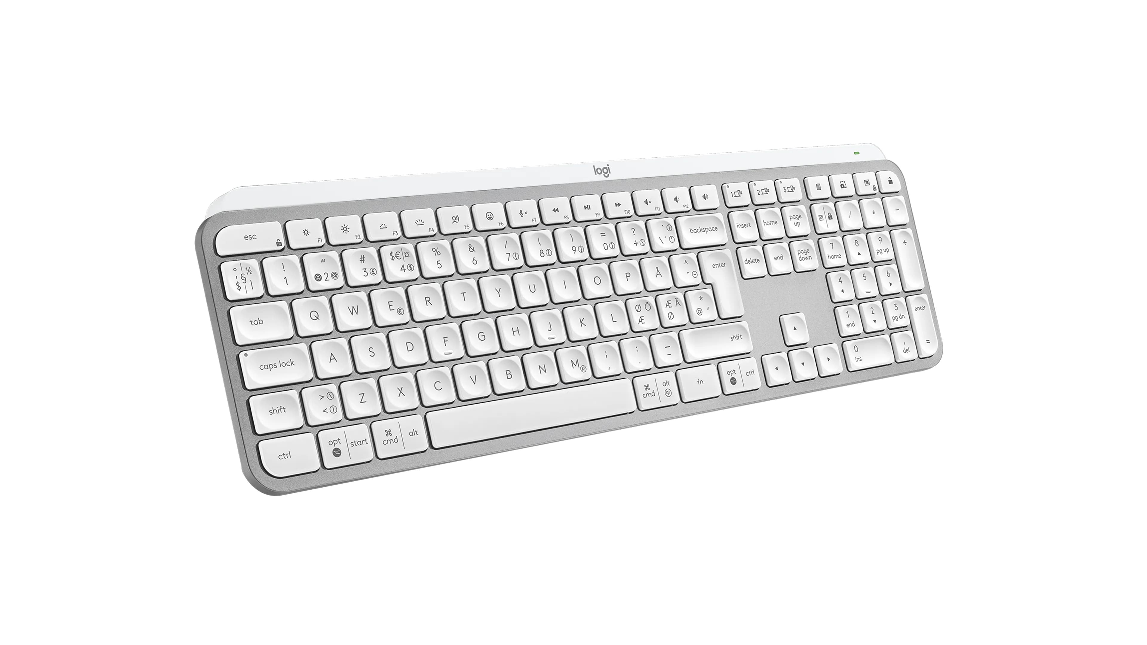 Logitech MX Keys S -langaton ergonominen näppäimistö, harmaa – Logitech