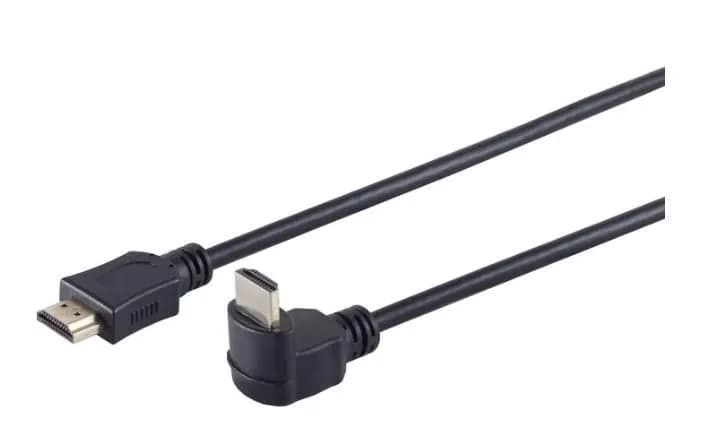 MicroConnect Angled HDMI 1.4 -kaapeli jossa Ethernet, 1 m, musta – Microconnect