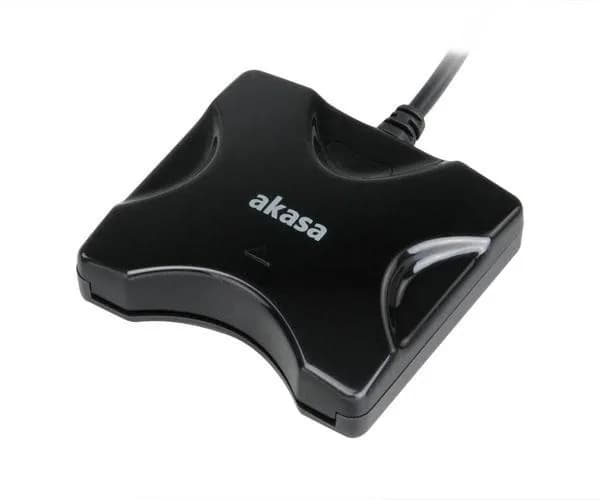 AKASA ulkoinen Smart Card-lukija, USB, musta – Akasa
