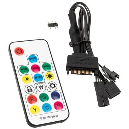 Kolink Inspire L1 3-Pin 5V ARGB Controller -kotrolleri + kaukosäädin