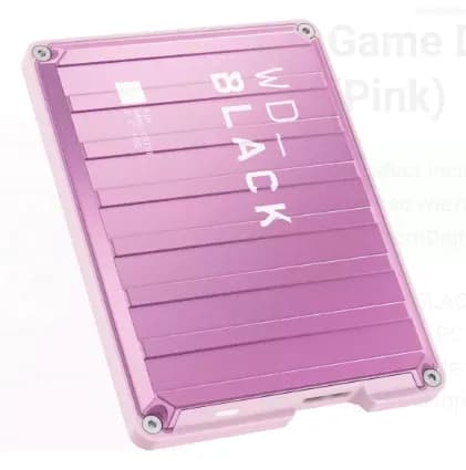 Western Digital WD_BLACK P10 Game Drive 2 Tt 2.5" -ulkoinen HDD, vaaleanpunainen