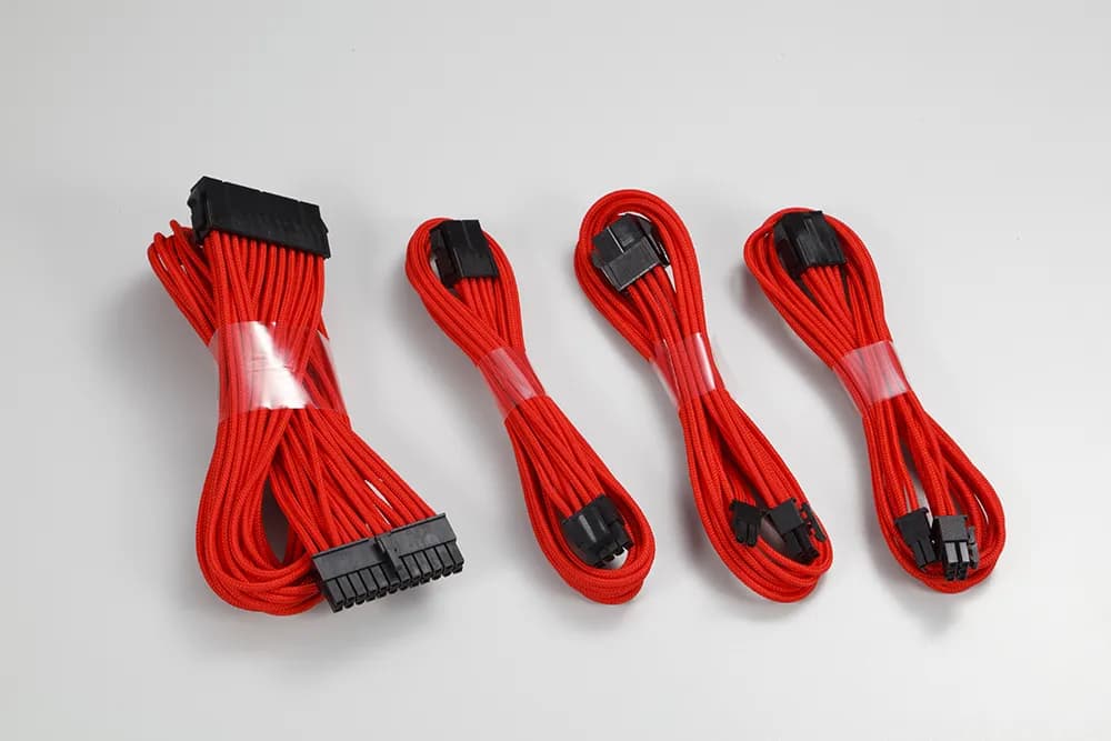 Phanteks Extension Cable Combo Pack_24P/8P/8V/8V. 500mm Length. Red – Phanteks