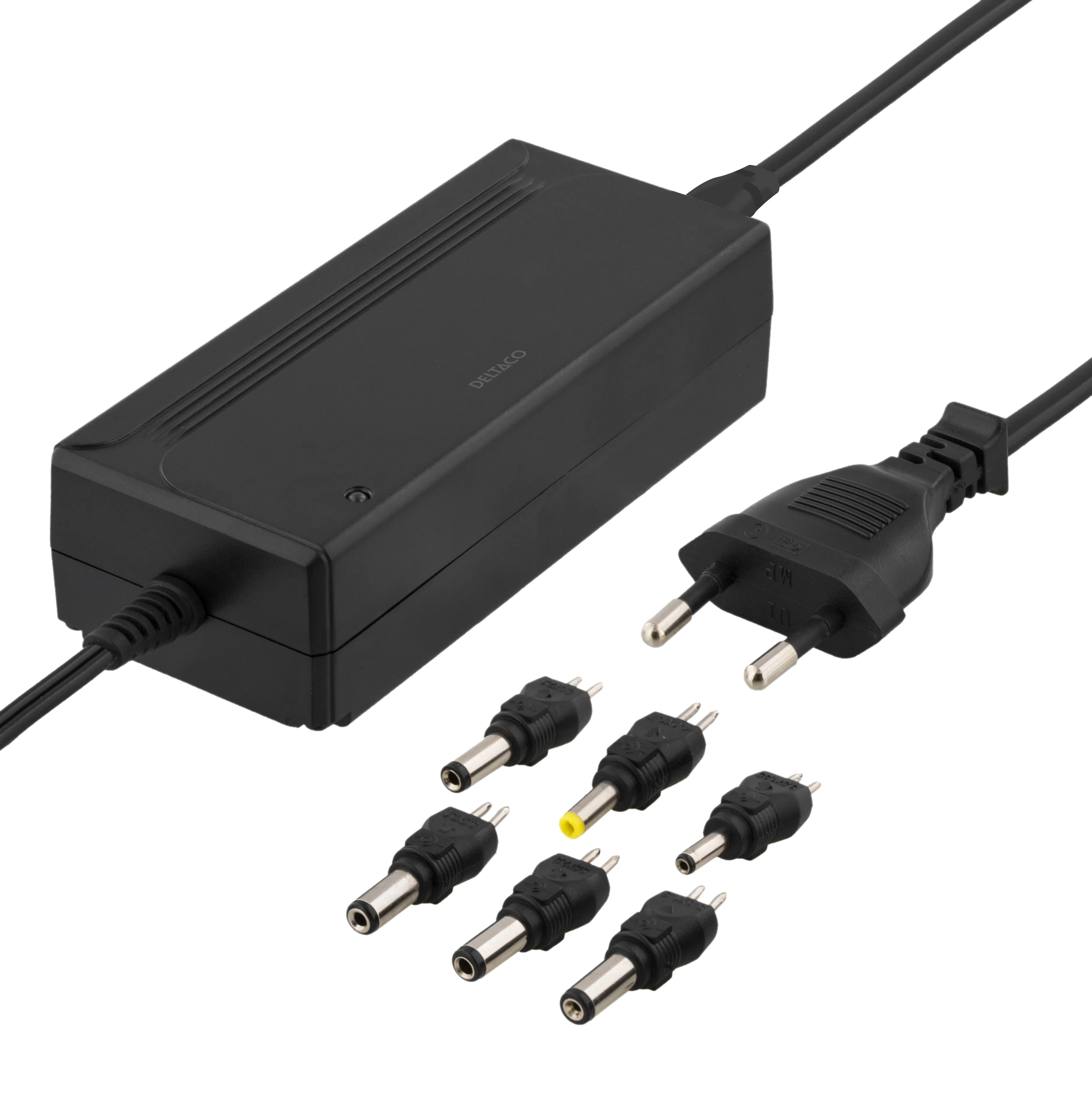 Deltaco 100-240 V, 5-15 V DC, 3 A max, 36 W, 6 tips -laturi – Deltaco
