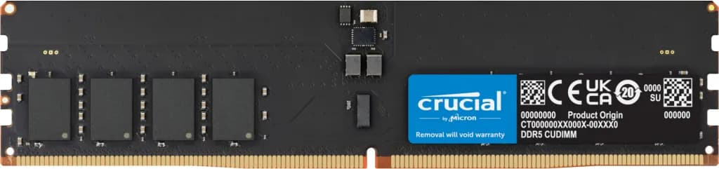 Crucial 32 Gt (1 x 32 Gt) DDR5 6400 MHz, CL52 -muisti (XMP)