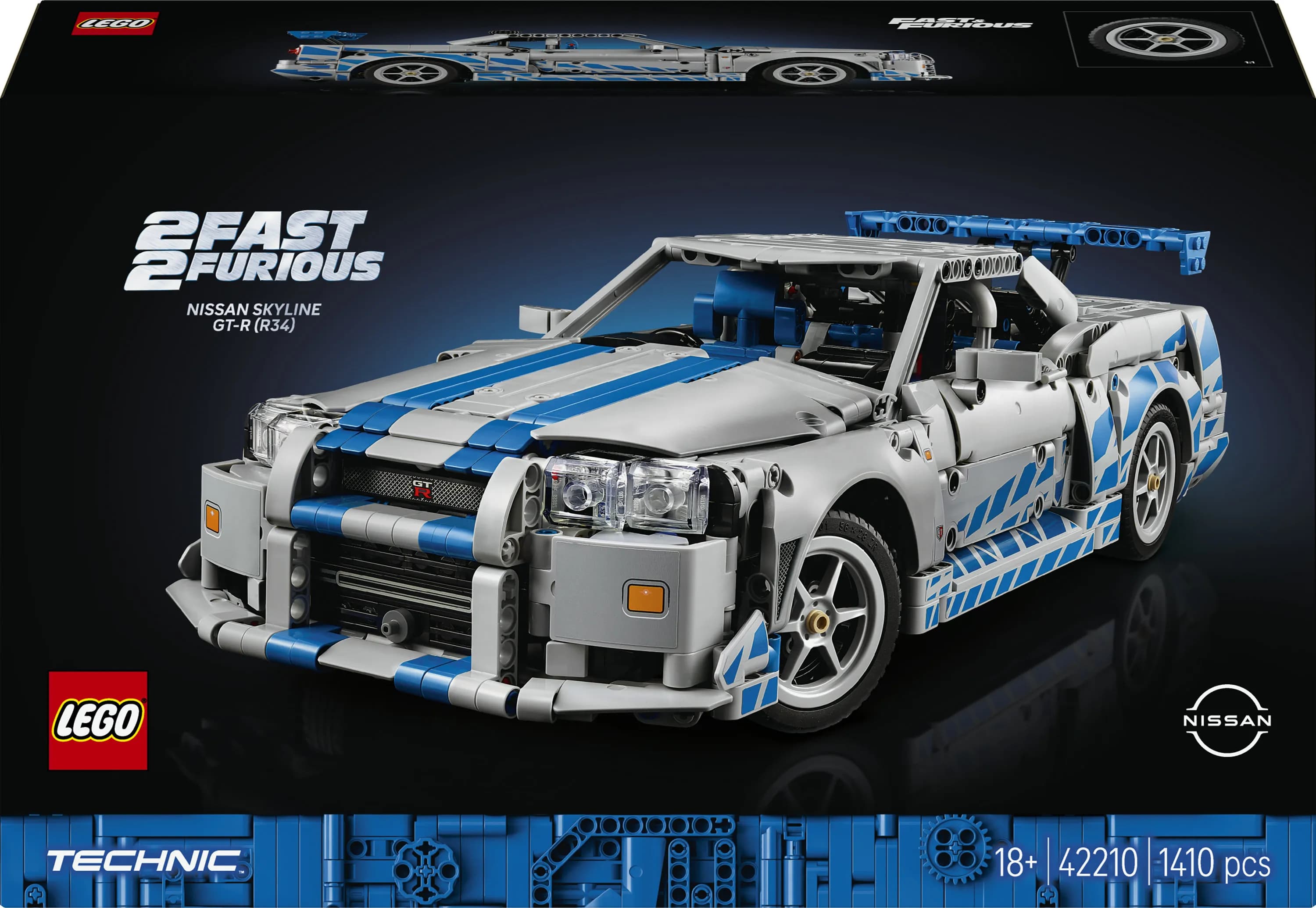 LEGO Technic 2 Fast 2 Furious Nissan Skyline GT-R (R34) 42210 – LEGO