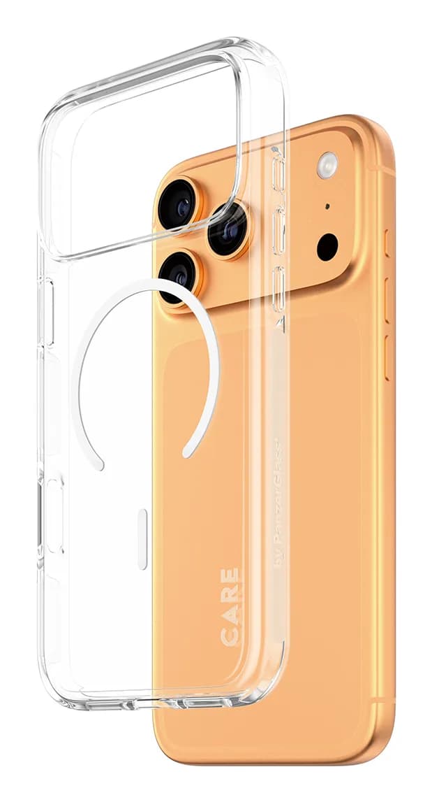 CARE by PanzerGlass Flagship Case Urban Explorer with White MagSafe, iPhone 17 Pro Max -suojakuori, läpinäkyvä – Panzerglass