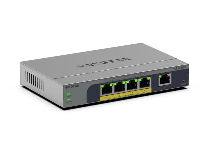 Netgear 5-Port Gigabit Ethernet Easy Smart High-Power PoE+ -kytkin