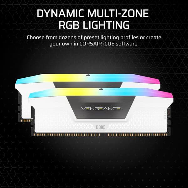 VENGEANCE RGB Light Enhancement Kit 0 Gt DDR5 6000 MHz -muisti, valkoinen – Corsair