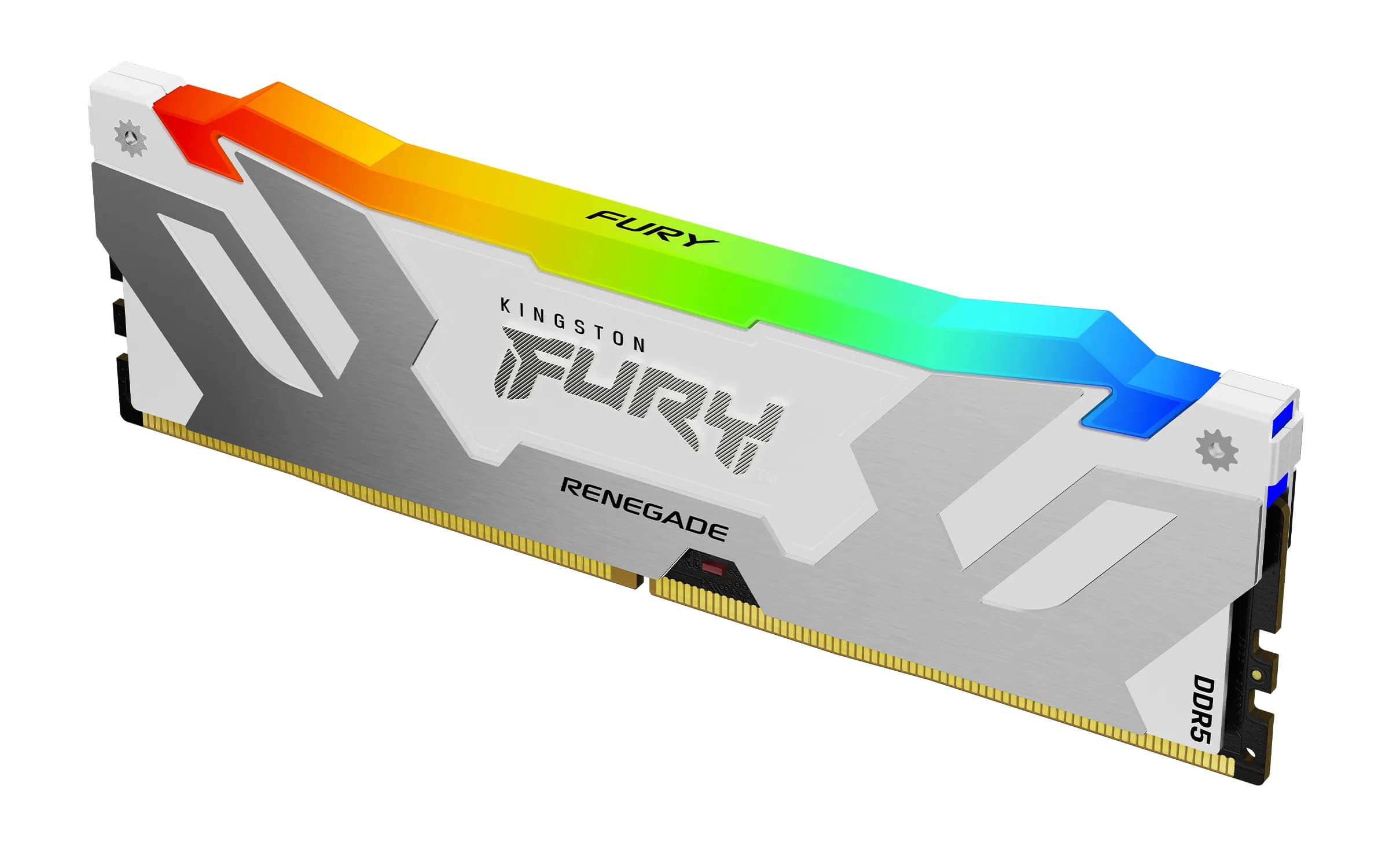 Kingston FURY Renegade RGB 32 Gt (1 x 32 Gt) DDR5 6400 MHz, CL32 -muisti, valkoinen (XMP) – Kingston