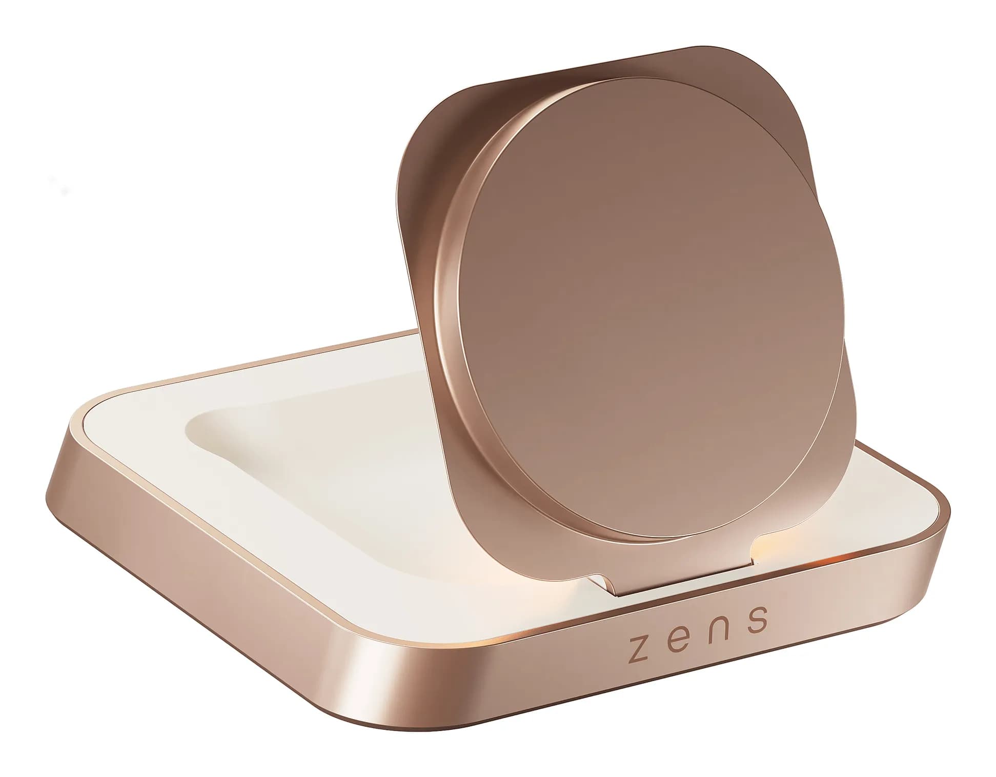 ZENS Wireless Charger Nightstand Qi 15W Copper – Zens