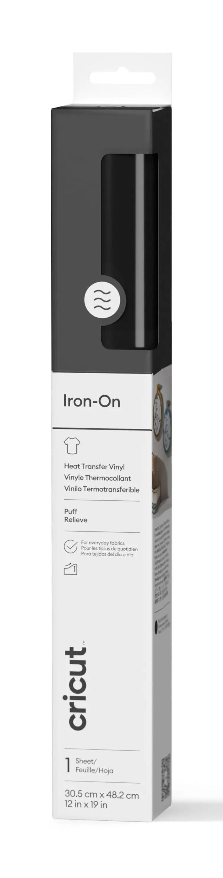 Cricut Puff Iron-On BLACK 30x48cm – CRICUT