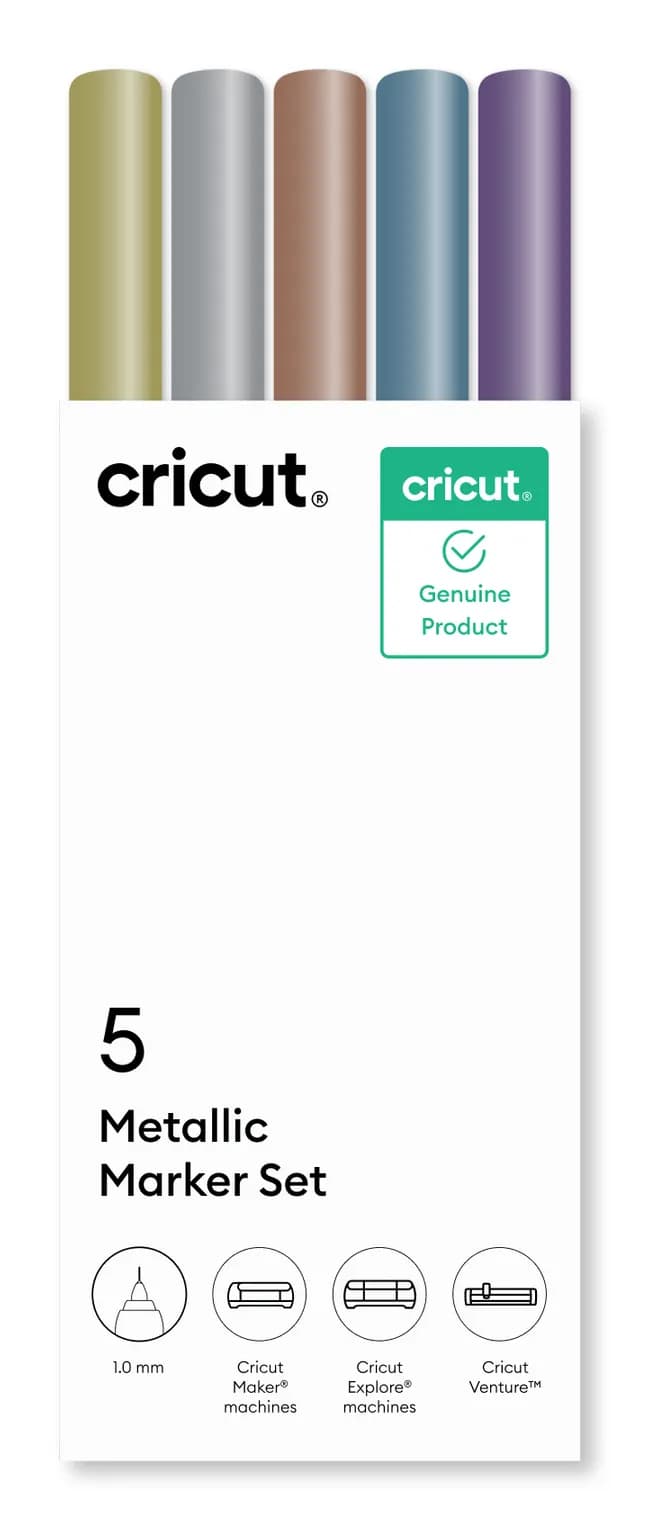 Cricut Explore/Maker Medium Point Pen Set 5-pack (Metallic)