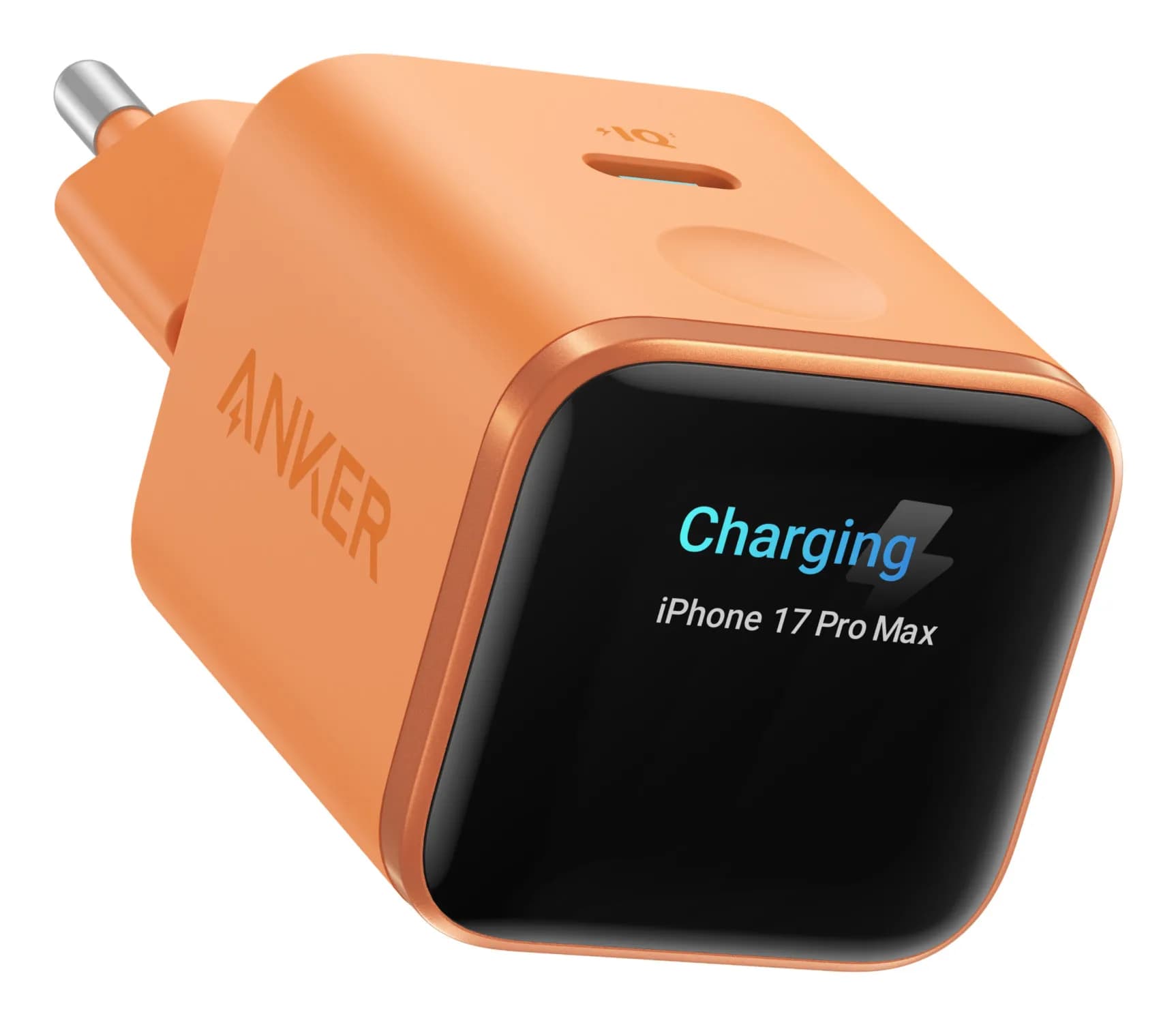 Anker Nano Charger 45W Smart Display - Seinälaturi, oranssi – Anker