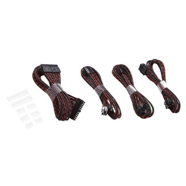 Phanteks Extension Cable Combo Pack_24P/8P/8V/8V. 500mm Length. S Black/Red