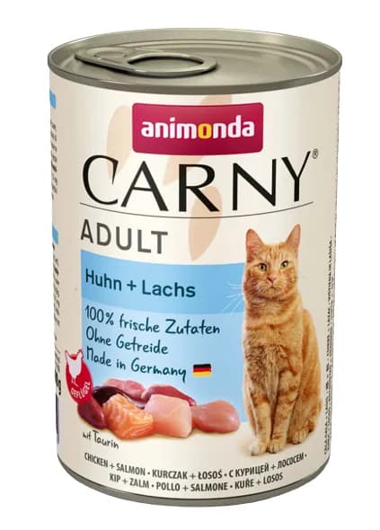Animonda Carny Adult Chicken and Salmon, Kissan märkäruoka, 400 g – Animonda