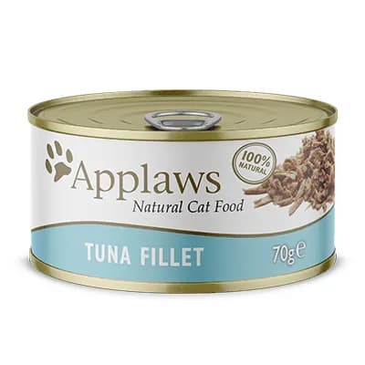 Applaws Tuna Fillet in Broth, Kissan märkäruoka, Adult, 70 g