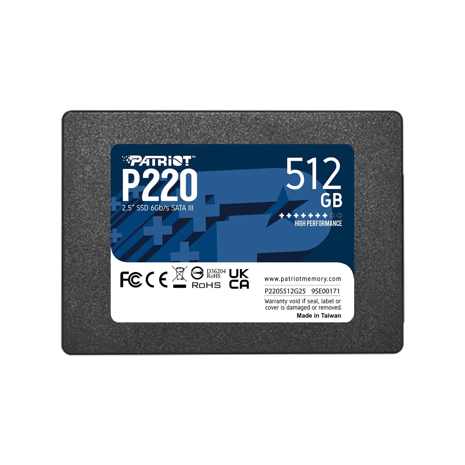 Patriot P220 512 Gt 2,5" SATA -SSD-levy – PATRIOT