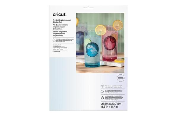 Cricut® Printable Waterproof Sticker Set – A4 (6 ct)