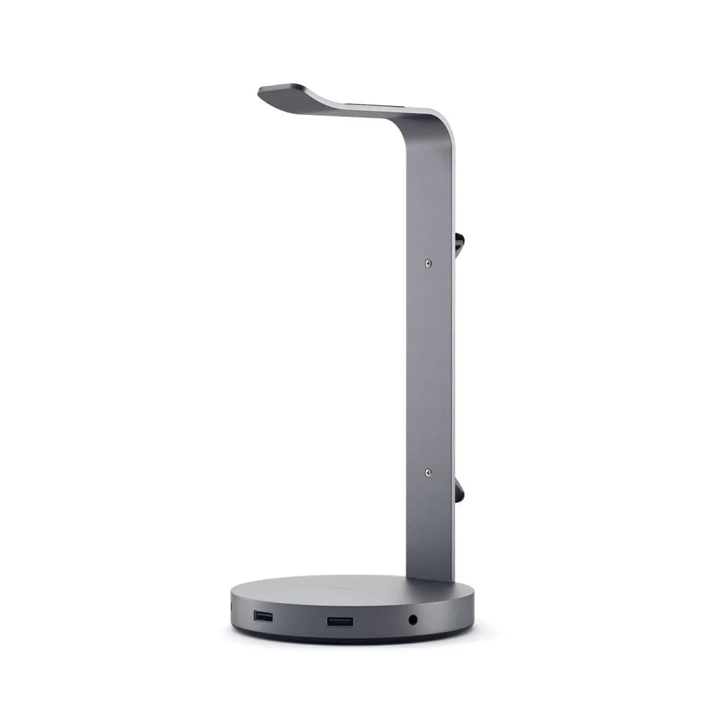 Satechi Aluminum Headphone Stand with USB Hub -kuuloketeline, Tähtiharmaa – Satechi