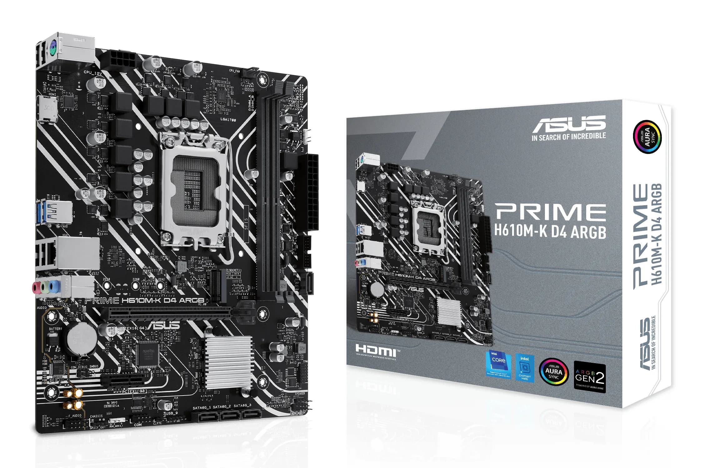 Asus PRIME H610M-K D4 ARGB LGA1700 mATX -emolevy – ASUS