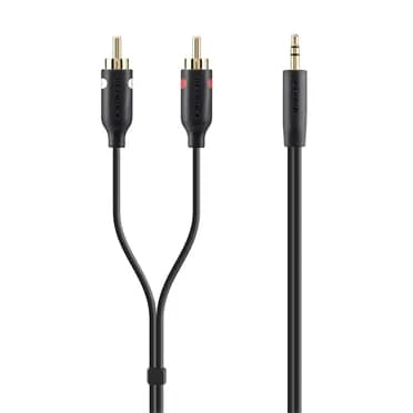 Belkin 3,5 mm – 2x RCA -audiokaapeli, 2 m, musta – Belkin