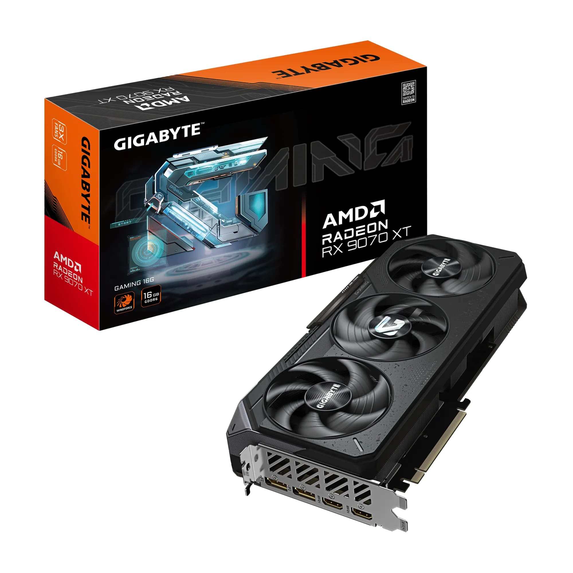 Gigabyte Radeon RX 9070 XT Gaming 16 Gt -näytönohjain – Gigabyte