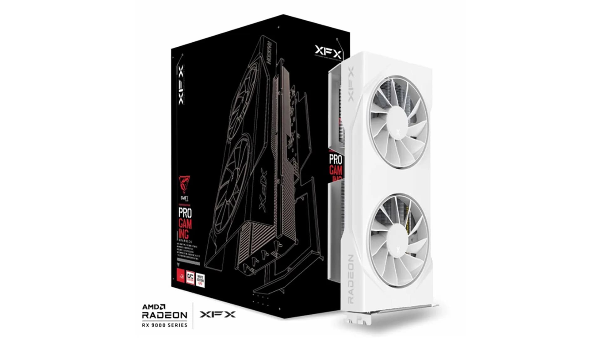XFX Radeon RX 9060 XT Swift Dual Fan White Gaming Edition OC 8 Gt -näytönohjain – XFXFORCE
