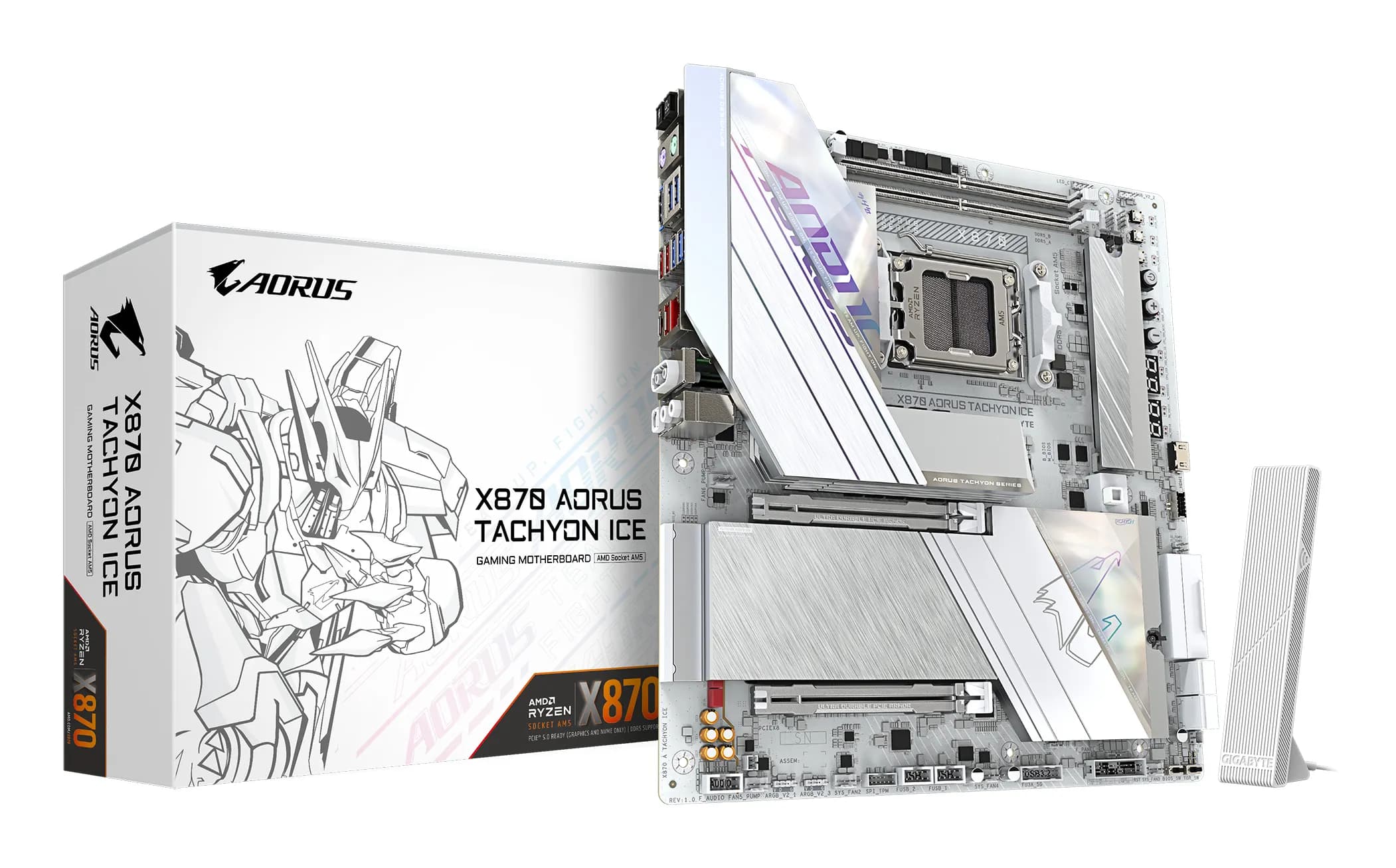 Gigabyte Aorus X870 Tachyon Ice WiFi 7 AM5 E-ATX -emolevy
