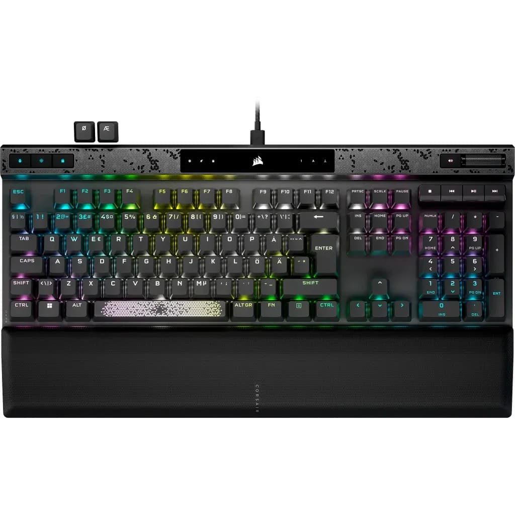 Corsair K70 MAX RGB -mekaaninen pelinäppäimistö, MGX Magnetic, teräksenharmaa