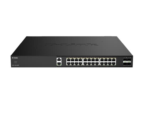 D-Link DXS-1250-28YP/E - 28-porttinen hallittava 10 gigabitin PoE-kytkin
