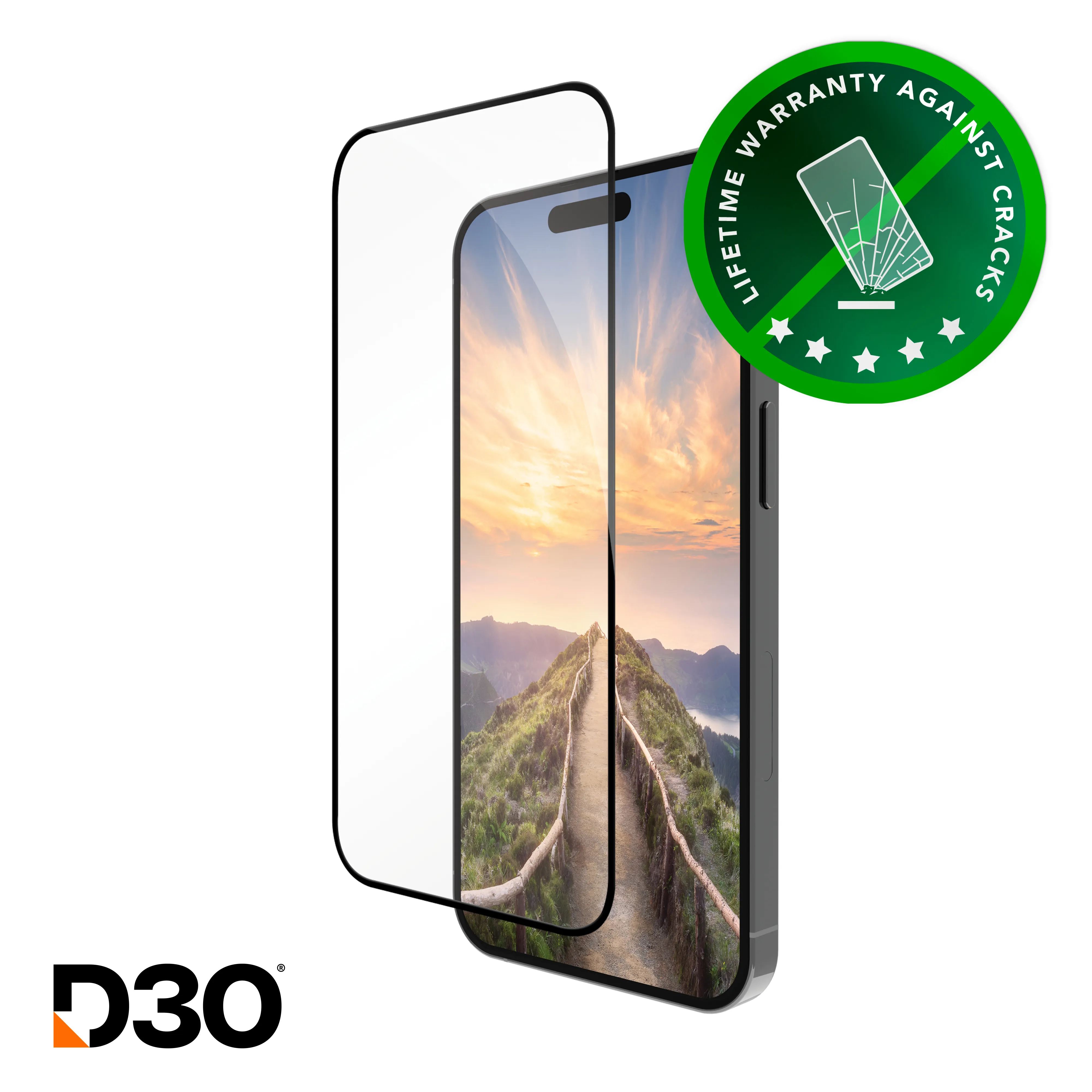 Dbramante1928 eco-shield D3O Black Edge, iPhone 16 / 15 Plus -panssarilasi – DBRAMANTE