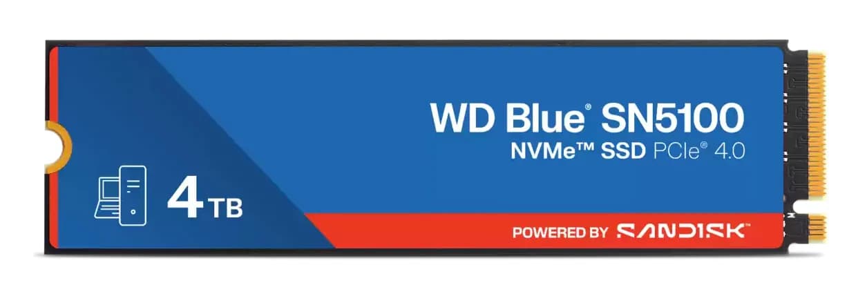 WD Blue SN5100 4 Tt M.2 PCIe 4.0 NVMe -SSD-levy – WESTERN DIGITAL