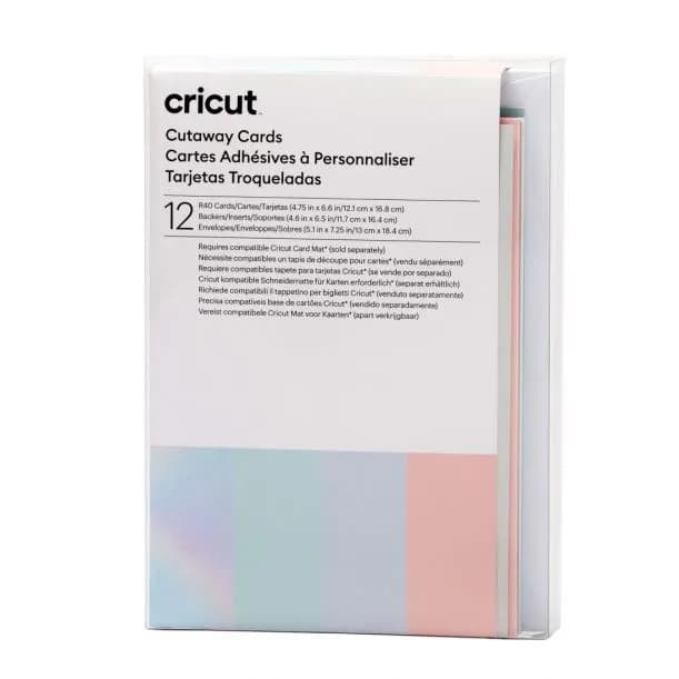 Cricut Cut-Away Cards Pastel R40 (12,1 cm x 16,8 cm) 12-pack – CRICUT
