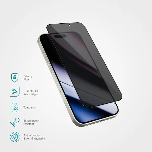 Epico Privacy Glass 3D iPhone 16:lle - suojalasi – EPICO