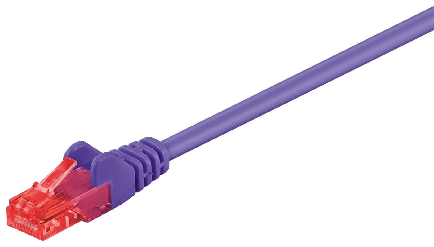 MicroConnect Cat6 U/UTP RJ45 1m -verkkokaapeli, violetti