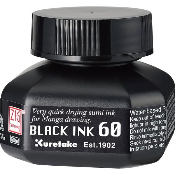 ZIG Cartoonist Black Ink 60 black – ZIG
