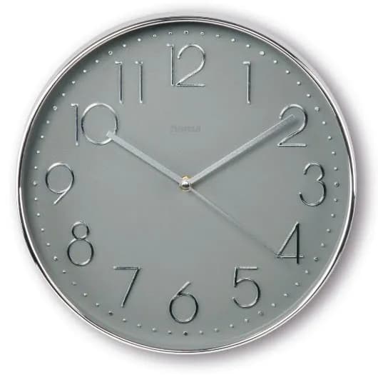 HAMA Corsica Wall Clock 30 cm Silver – Hama