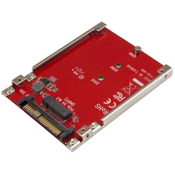 StarTech U2M2E125 M.2 NVMe → U.2 -sovitin, 2,5", 1-paikkainen, punainen – Startech