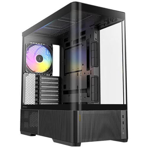 Antec C6 Curve ARGB -miditornikotelo ikkunalla ja RGB-valaistuksella, musta – ANTEC