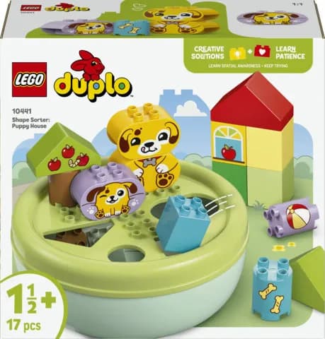 LEGO DUPLO Opetellaan muotoja: Koiranpentujen talo 10441