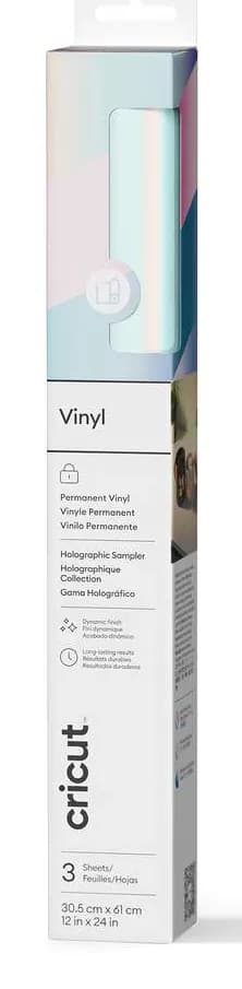 Cricut Holographic Vinyl 30,5x61cm 3-sheet Sampler (Opal, Pink, Blue) – CRICUT