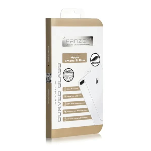 Panzer iPhone 8 Plus -lasikalvo, Valkoinen (Curved) – PANZER