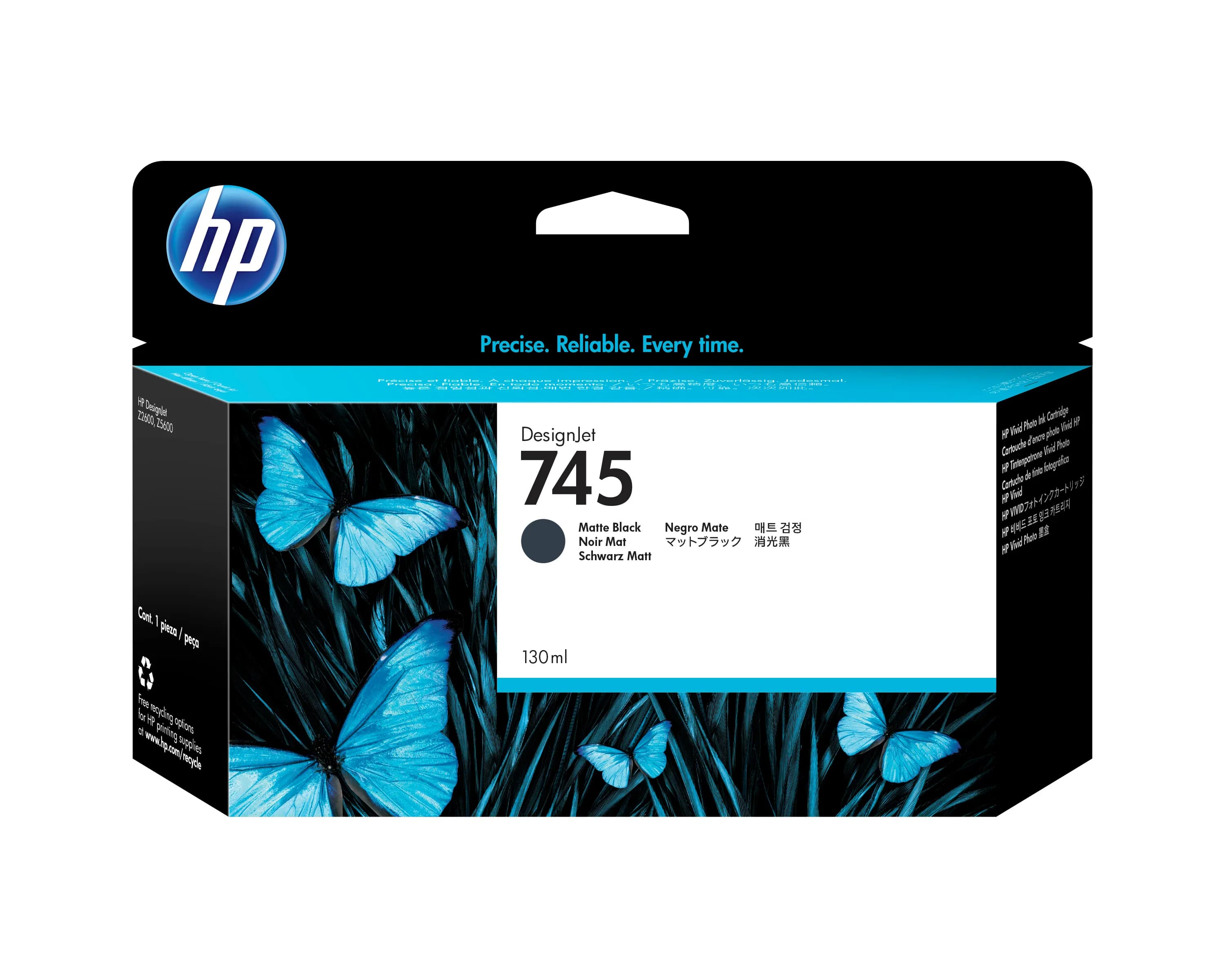 HP 745 -mustekasetti, 130 ml, mattamusta – HEWLETT-PACKARD