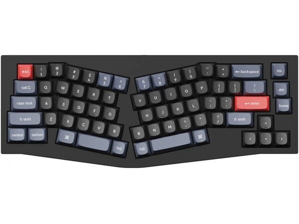 Keychron Q8 65% Alice -mekaaninen ergonominen näppäimistö, Gateron G Pro Brown, Carbon Black – Keychron