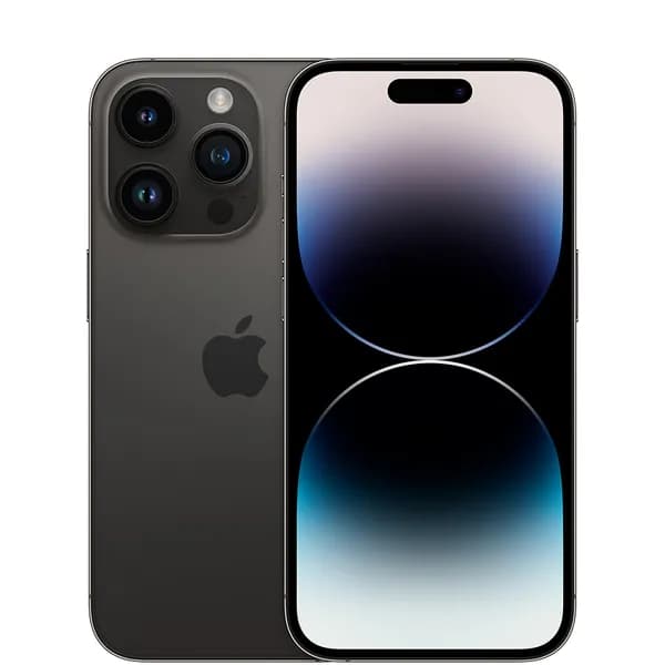 Kunnostettu iPhone 14 Pro 128 Gt, tähtimusta (Erinomainen kunto)