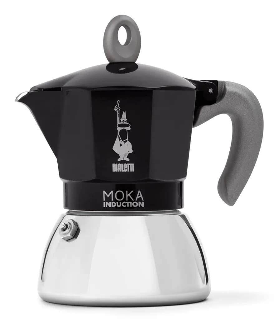 Bialetti Moka Induction -espressokeitin, musta, 4 kuppia – Bialetti