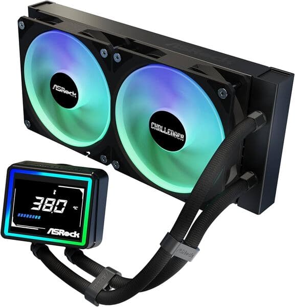ASRock Challenger 240 Digital 240mm ARGB -nestejäähdytin, musta