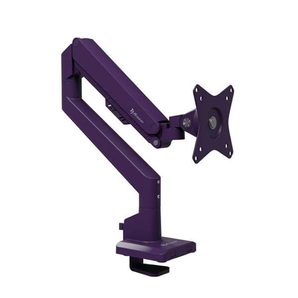 Arozzi Alzare Neo -monitorivarsi yhdelle näytölle jopa 34", kaasujousella, 9 kg, VESA 75/100, violetti – AROZZI